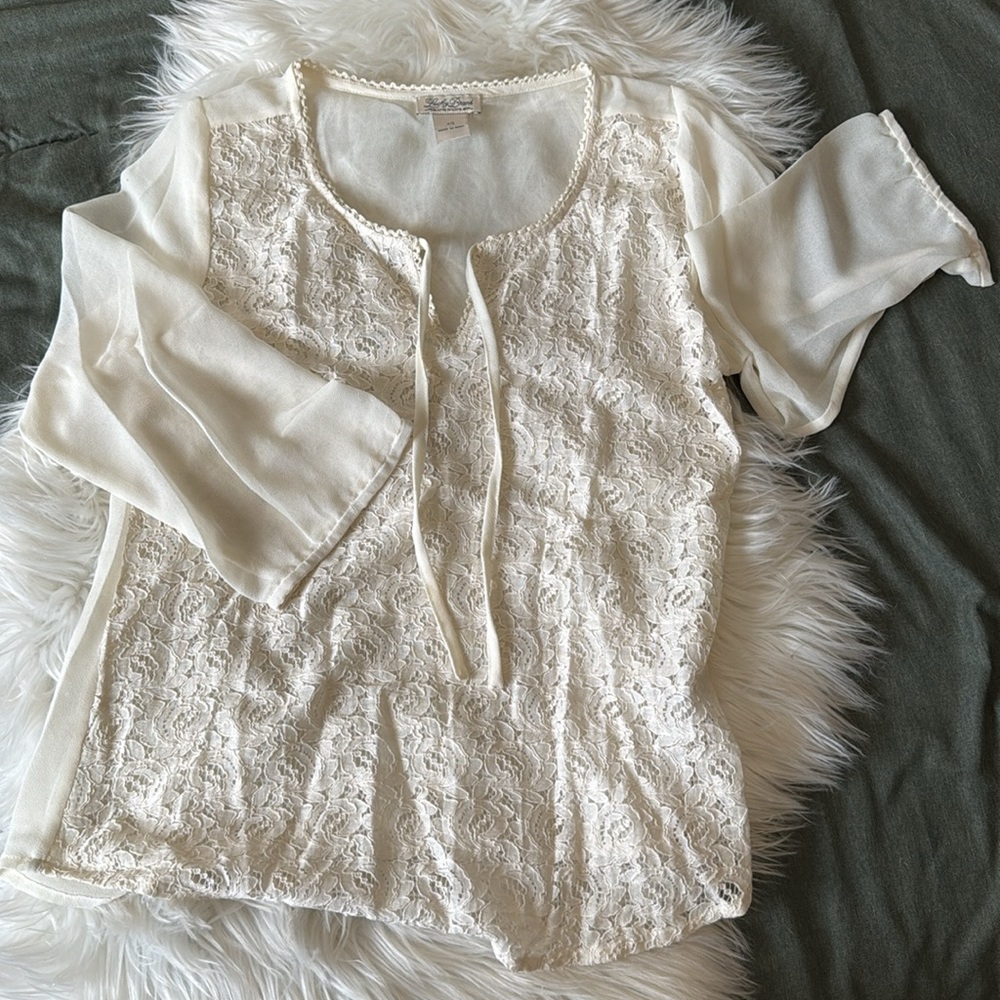 L U C K Y B R A N D Vintage Y2k Lace Boho Festiva… - image 2